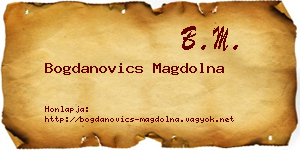 Bogdanovics Magdolna névjegykártya